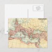 Antiek kaart van het Romeinse Rijk (Voorkant / Achterkant)