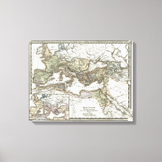 Antiek Kaart van het Romeinse Rijk Canvas Afdruk (Voorkant)