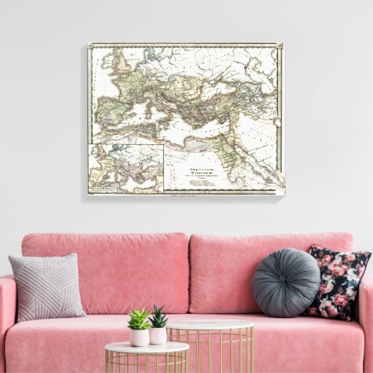 Antiek Kaart van het Romeinse Rijk Canvas Afdruk (Insitu (Woonkamer))