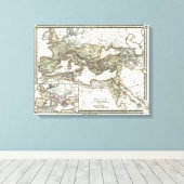 Antiek Kaart van het Romeinse Rijk Canvas Afdruk (Insitu (Houten vloer))