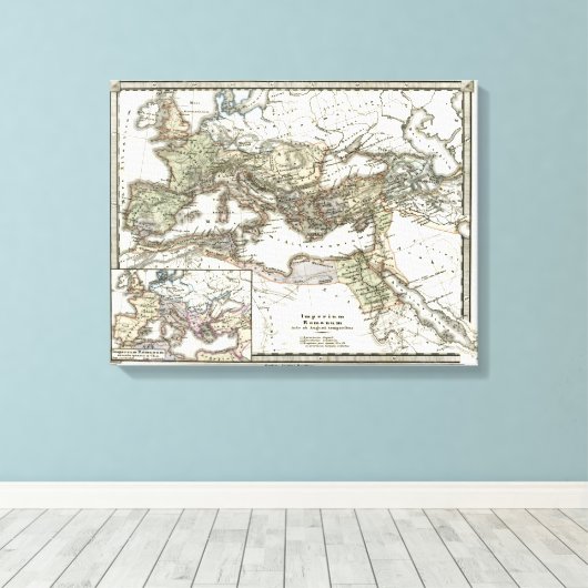 Antiek Kaart van het Romeinse Rijk Canvas Afdruk (Insitu (Houten vloer))