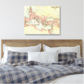 Antiek kaart van het Romeinse Rijk Canvas Afdruk (Insitu (Slaapkamer))