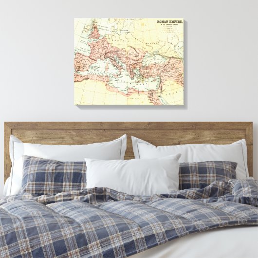 Antiek kaart van het Romeinse Rijk Canvas Afdruk (Insitu (Slaapkamer))