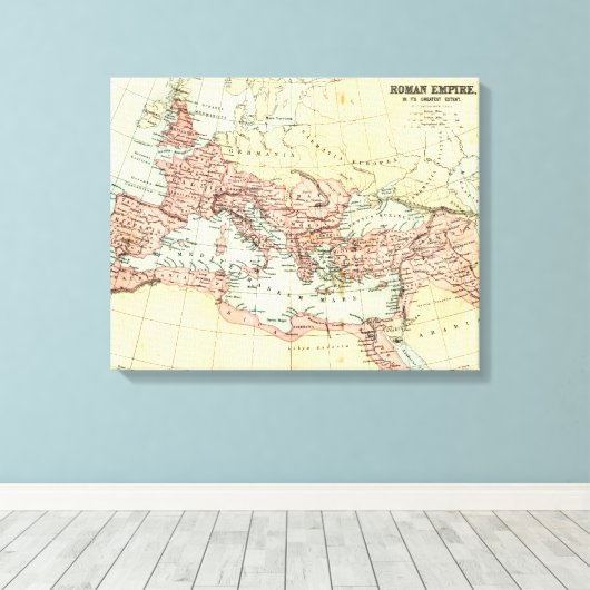 Antiek kaart van het Romeinse Rijk Canvas Afdruk (Insitu (Houten vloer))