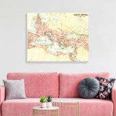 Antiek kaart van het Romeinse Rijk Canvas Afdruk (Insitu (Woonkamer))