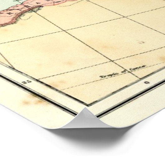 Antiek kaart van het Romeinse Rijk Poster (Hoek)