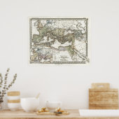 Antiek Kaart van het Romeinse Rijk Poster (Keuken)