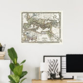 Antiek Kaart van het Romeinse Rijk Poster (Thuiskantoor)