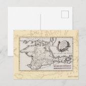 Antiek kaart van het schiereiland de Krim (Voorkant / Achterkant)