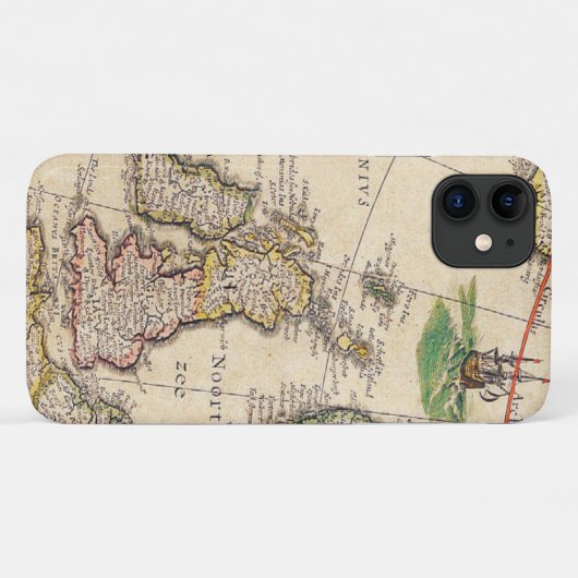 Antiek kaart van het Verenigd Koninkrijk Case-Mate iPhone Case (Achterkant (horizontaal))