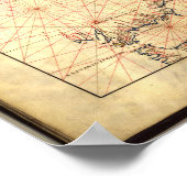 Antiek kaart van het Western Middellandse-Zeegebie Poster (Hoek)