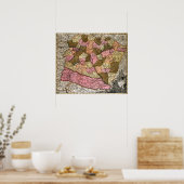 Antiek kaart van Hongarije Poster (Keuken)