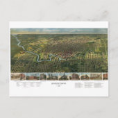 Antiek kaart van Houston, Texas met de buffelrivie (Voorkant)