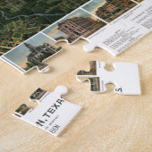 Antiek kaart van Houston, Texas met de buffelrivie Legpuzzel (Zijkant)