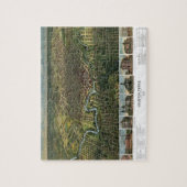 Antiek kaart van Houston, Texas met de buffelrivie Legpuzzel (Verticaal)