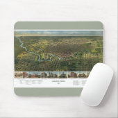 Antiek kaart van Houston, Texas met de buffelrivie Muismat (Met muis)