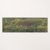 Antiek kaart van Houston, Texas met de buffelrivie Yogamat (Voorkant (horizontaal))