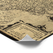 Antiek kaart van Ierland 1606 Poster (Hoek)