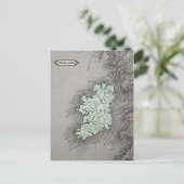 Antiek kaart van Ierland, groen (Staand voorkant)