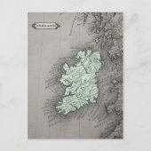 Antiek kaart van Ierland, groen (Voorkant)
