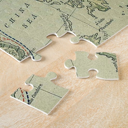 Antiek kaart van India en Tibet Legpuzzel (Zijkant)