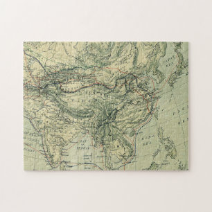 Antiek kaart van India en Tibet Legpuzzel
