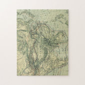 Antiek kaart van India en Tibet Legpuzzel (Verticaal)