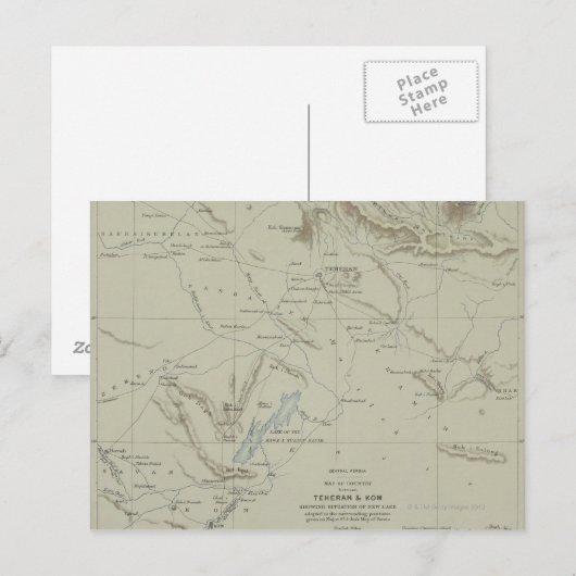 Antiek kaart van Iran (Voorkant / Achterkant)