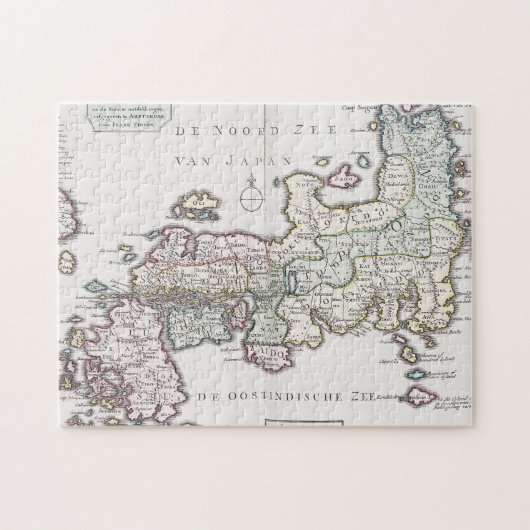 Antiek kaart van Japan | 1769 Legpuzzel (Horizontaal)