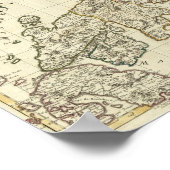 Antiek kaart van Japan 1785 Poster (Hoek)