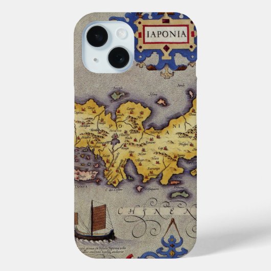 Antiek kaart van Japan door Mercator en Hondius Case-Mate iPhone Case (Achterkant)