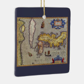 Antiek kaart van Japan door Mercator en Hondius Keramisch Ornament (Rechts)