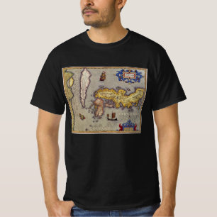 Antiek kaart van Japan door Mercator en Hondius T-shirt
