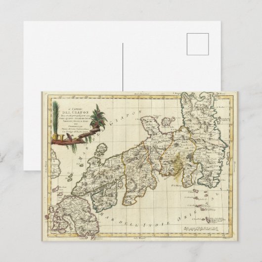 Antiek kaart van Japan uit 1785 (Voorkant / Achterkant)