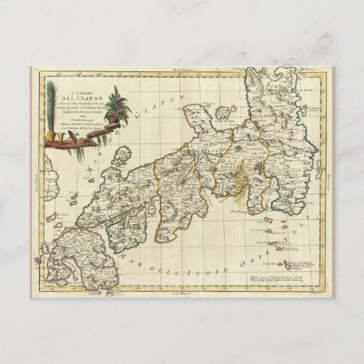 Antiek kaart van Japan uit 1785 (Voorkant)