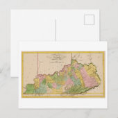 Antiek kaart van Kentucky uit 1815 (Voorkant / Achterkant)