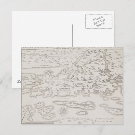 Antiek kaart van Kroatië (Voorkant / Achterkant)