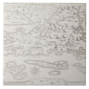 Antiek kaart van Kroatië Tegeltje