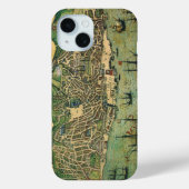 Antiek kaart van Lissabon, Portugal door Braun/Hog Case-Mate iPhone Case (Achterkant)
