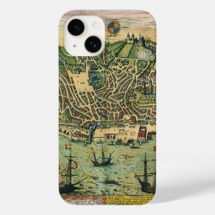 Antiek kaart van Lissabon, Portugal door Braun/Hog Case-Mate iPhone 14 Hoesje