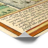 Antiek kaart van Londen van Braun en Hogenberg Poster (Hoek)