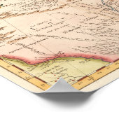 Antiek kaart van Louisiana 1760 Poster (Hoek)