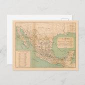 Antiek kaart van Mexico Etats Unis du Mexico (Voorkant / Achterkant)