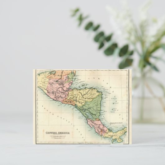 Antiek kaart van Midden-Amerika (Staand voorkant)