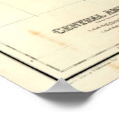 Antiek kaart van Midden-Amerika Poster (Hoek)