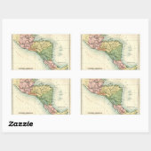 Antiek kaart van Midden-Amerika Rechthoekige Sticker (Vel)