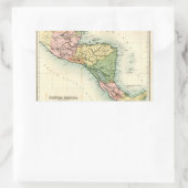 Antiek kaart van Midden-Amerika Rechthoekige Sticker (Tas)