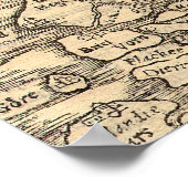 Antiek kaart van Nederland Poster (Hoek)