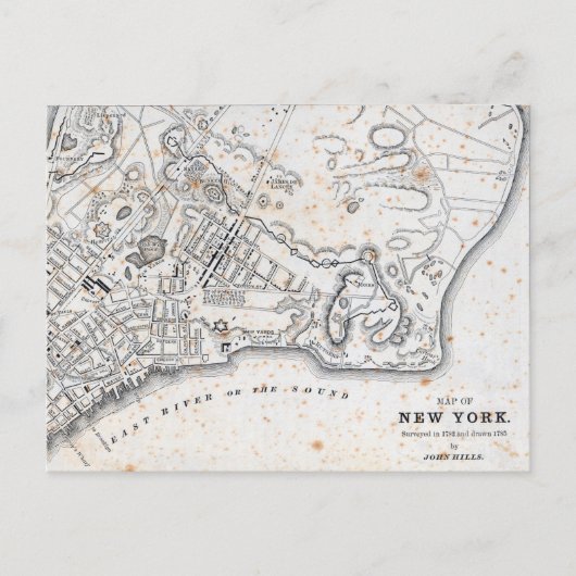 Antiek kaart van New York (Voorkant)