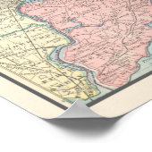 Antiek kaart van New York City Poster (Hoek)